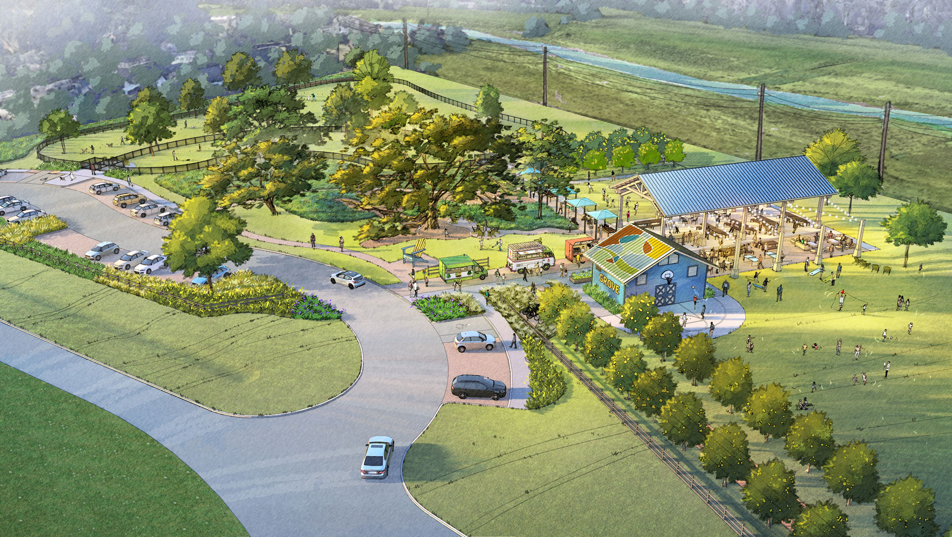 the grove rendering the grove rendering